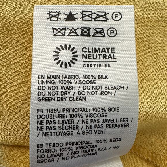 Reformation Nari Silk Dress Sunshine - Picture 8 of 11